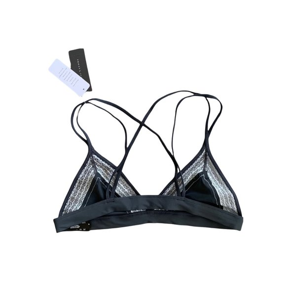 NWT Josie Natori Pewter Grey Lace Strappy Bralette - Picture 5 of 6